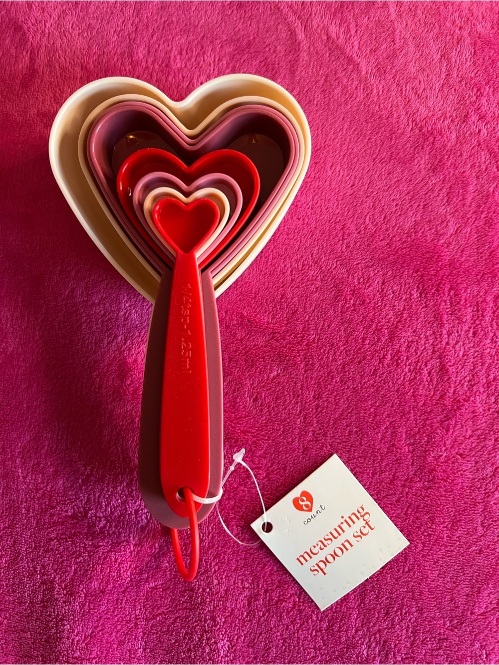 8pc Heart Measuring Spoon Set